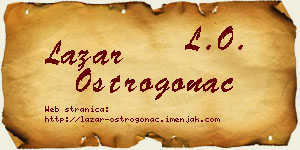 Lazar Ostrogonac vizit kartica
